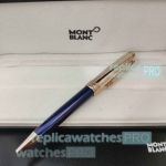 Copy Mont blanc Writers Edition Le Petit Prince Ballpoint with Blue Rose Gold